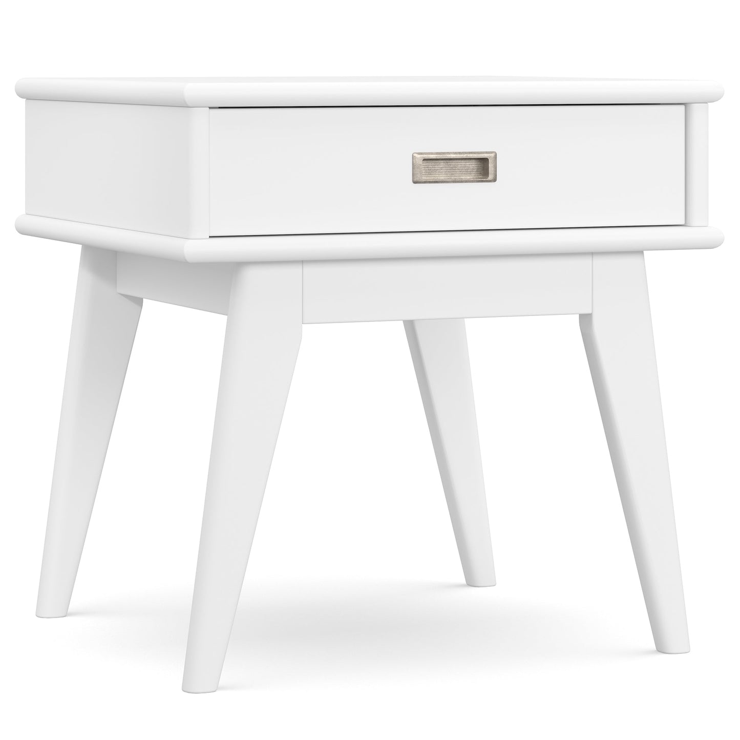 White | Draper Mid Century End Table