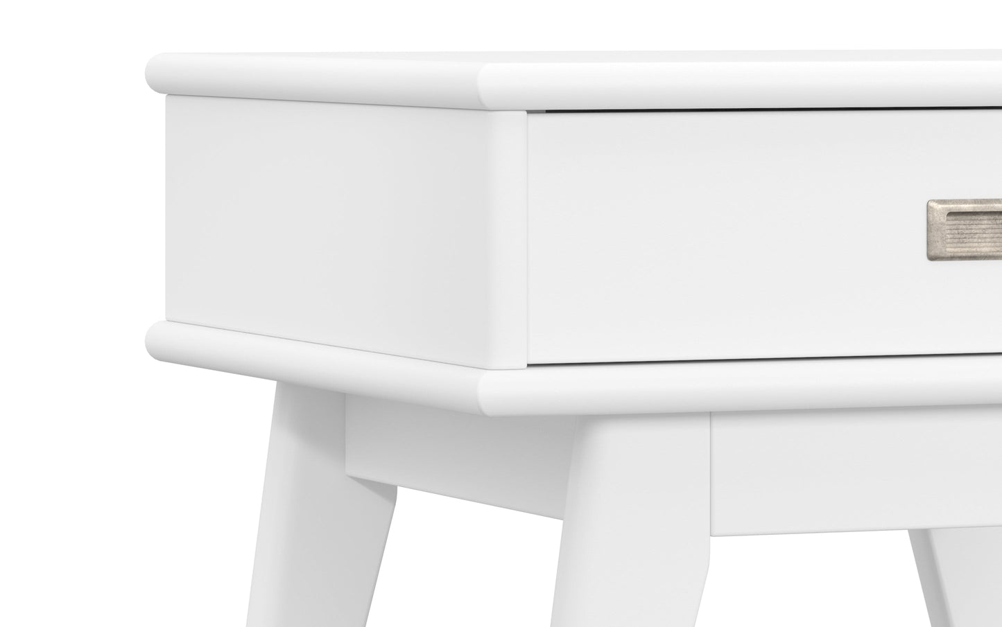 White | Draper Mid Century End Table