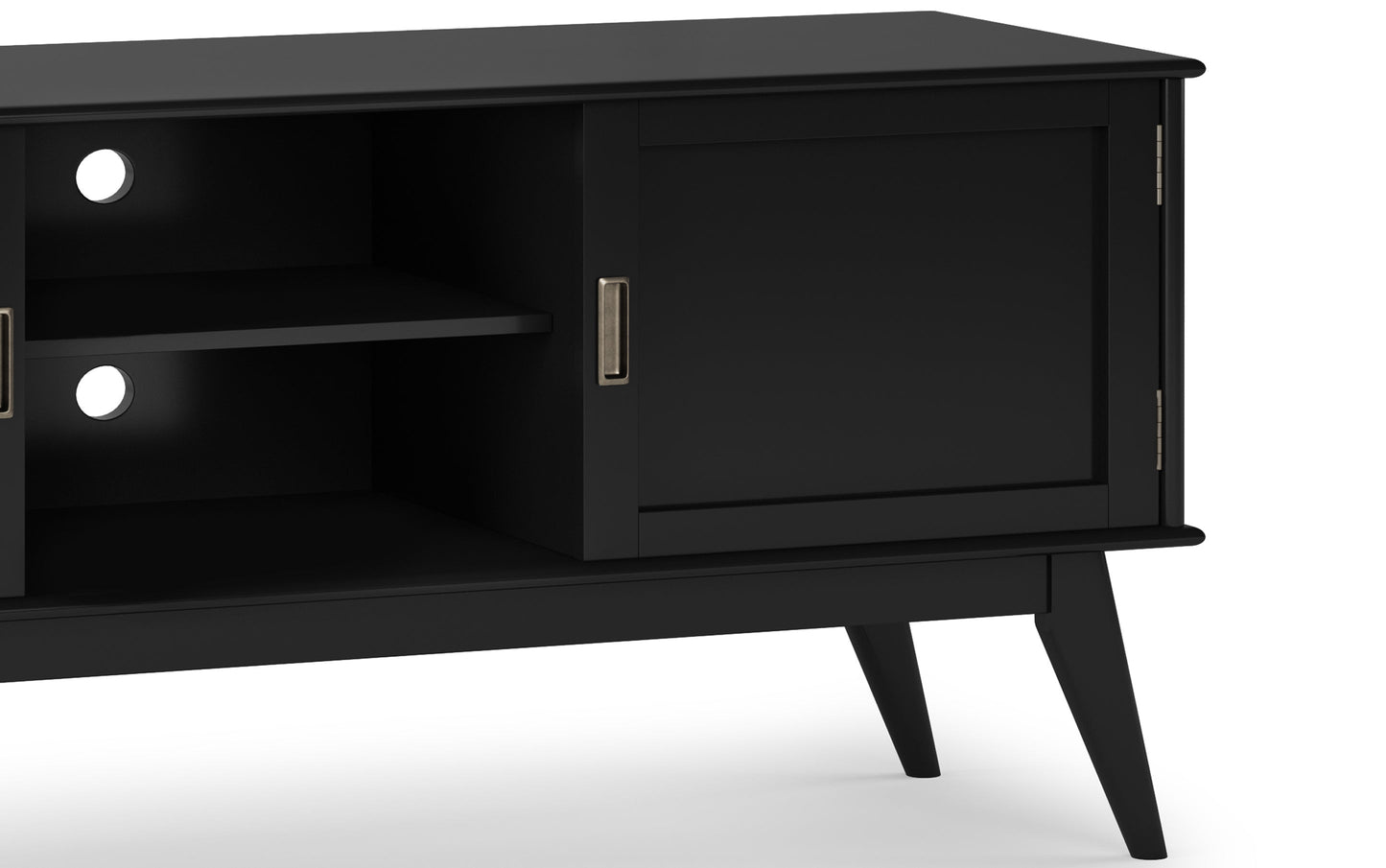 Black | Draper Mid Century Low TV Stand