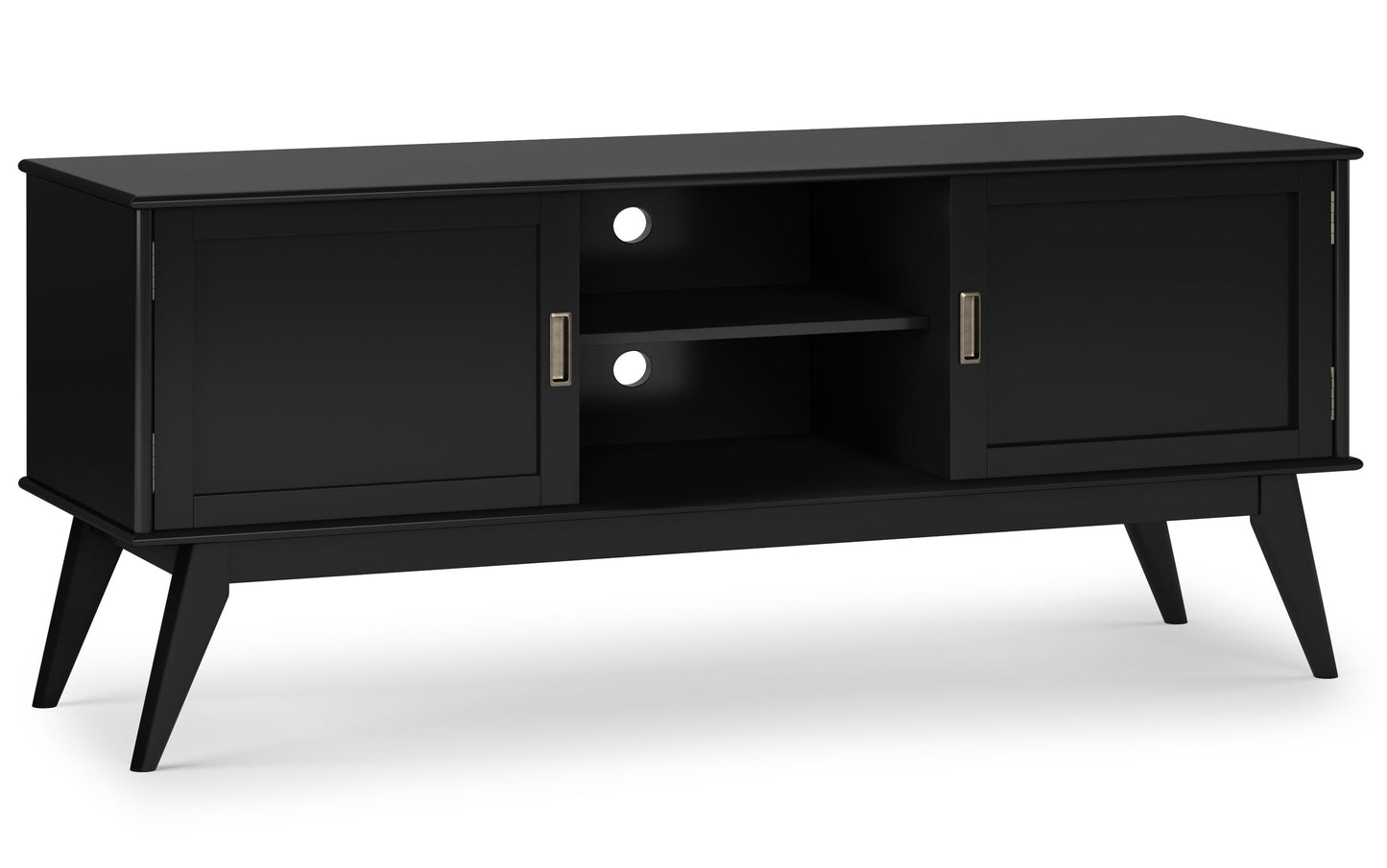 Black | Draper Mid Century Low TV Stand