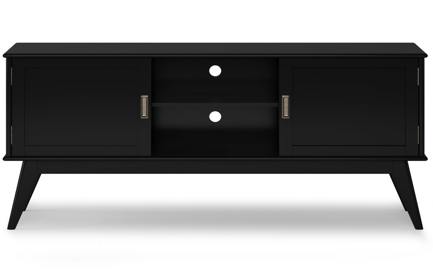 Black | Draper Mid Century Low TV Stand