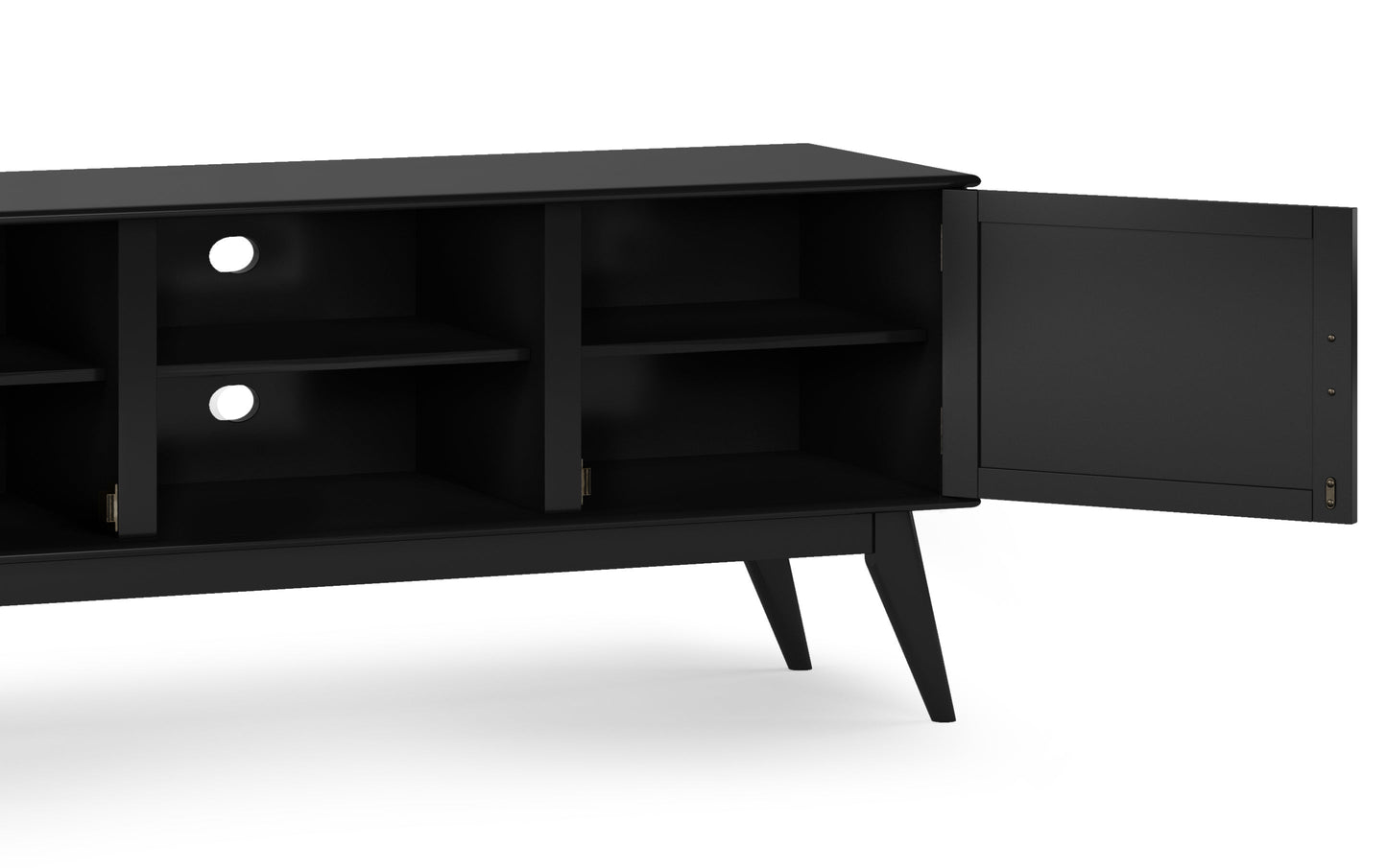 Black | Draper Mid Century Low TV Stand