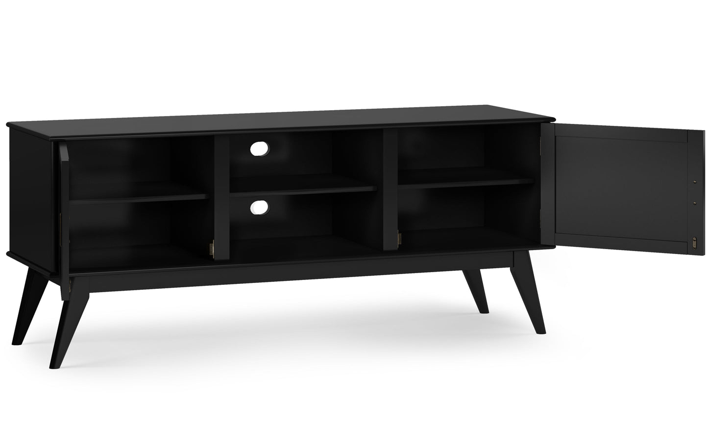 Black | Draper Mid Century Low TV Stand