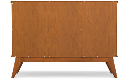 Teak Brown | Draper Mid Century 3 Door Sideboard Buffet