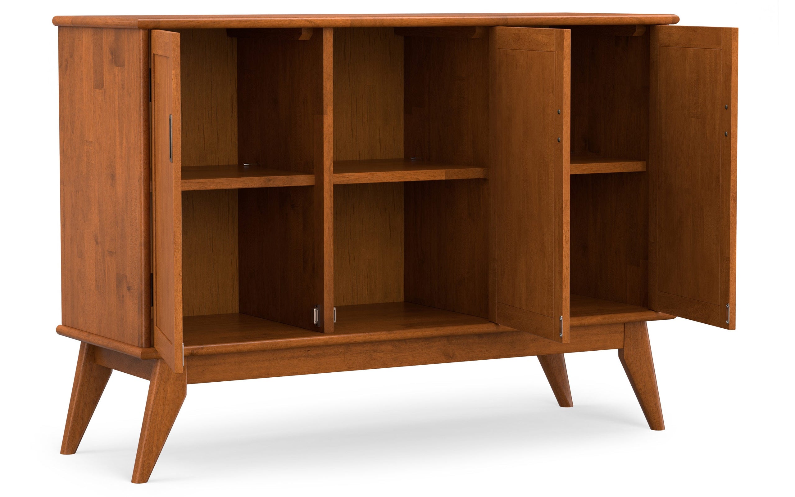 Teak Brown | Draper Mid Century 3 Door Sideboard Buffet