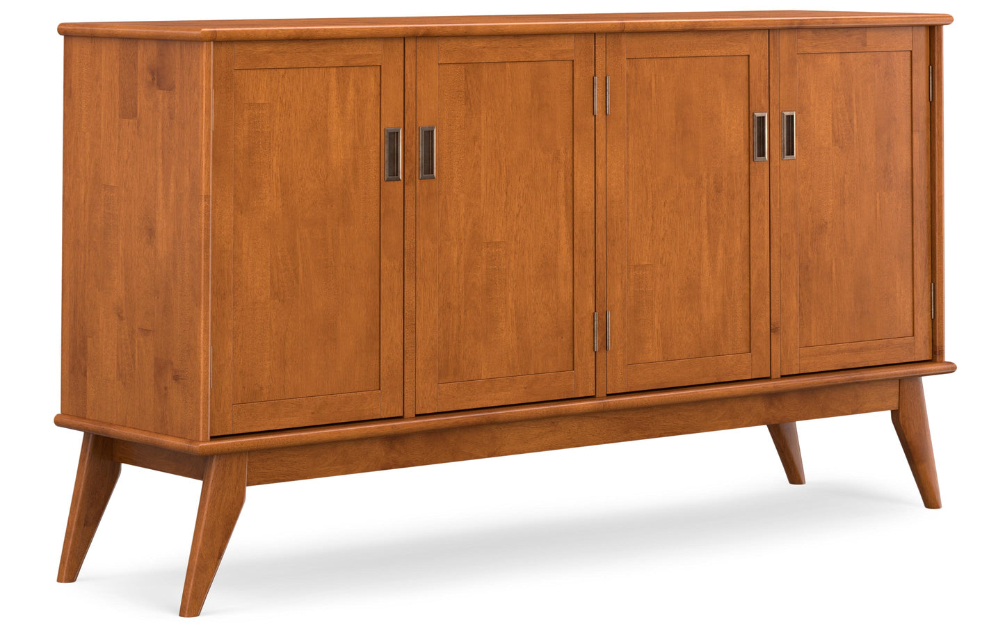 Teak Brown | Draper Mid Century 4 Door Sideboard Buffet