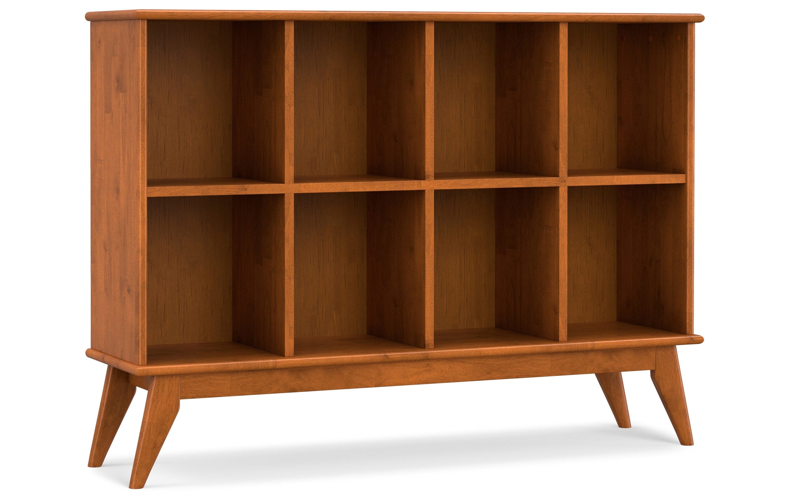 Teak Brown | Draper Mid Century 8 Cube Storage Sofa Table