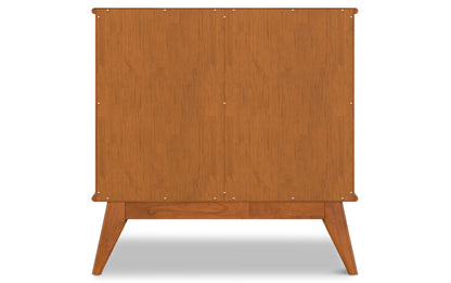 Teak Brown | Draper Mid Century Entryway Storage Cabinet