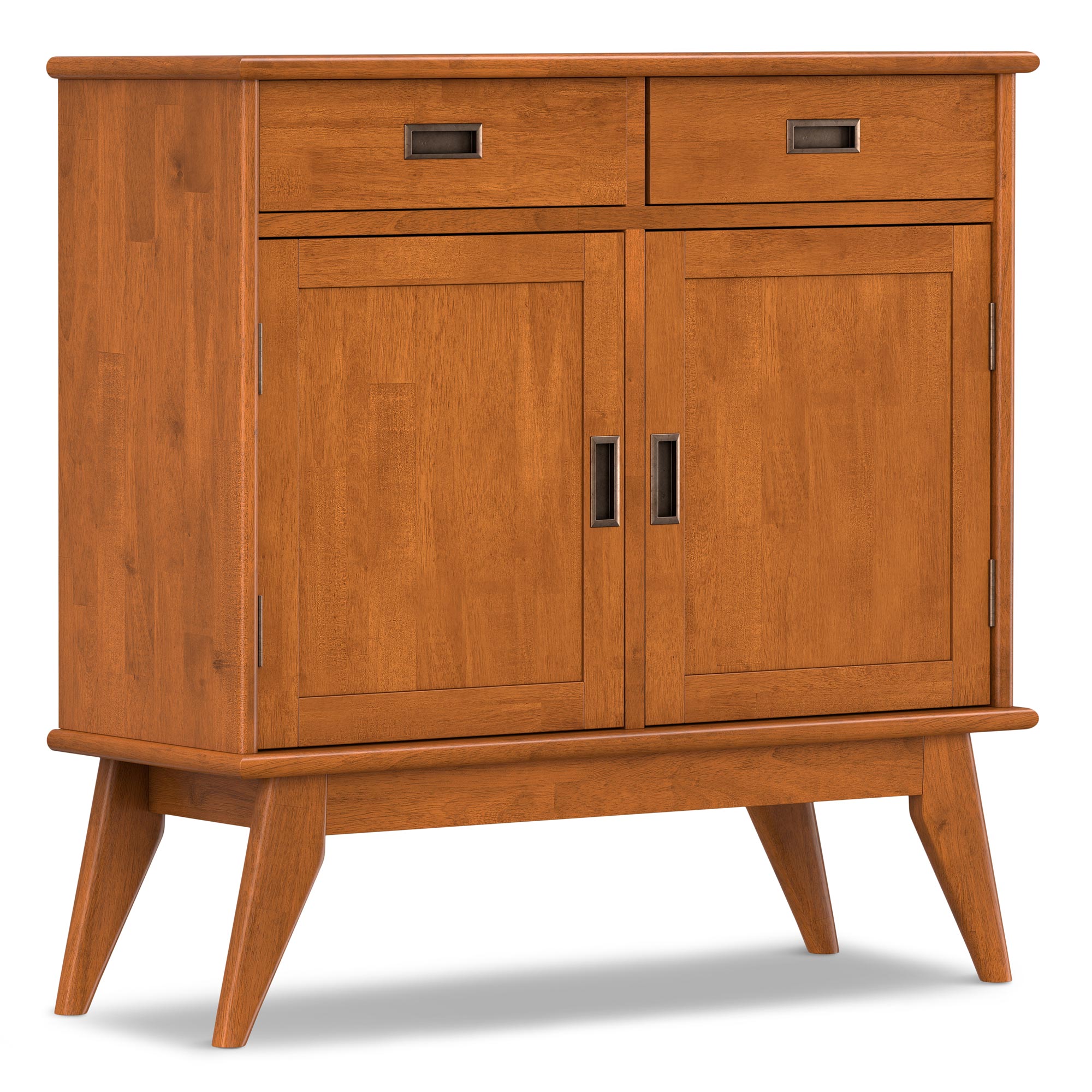 Teak Brown | Draper Mid Century Entryway Storage Cabinet