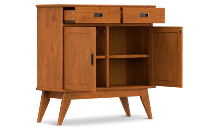 Teak Brown | Draper Mid Century Entryway Storage Cabinet