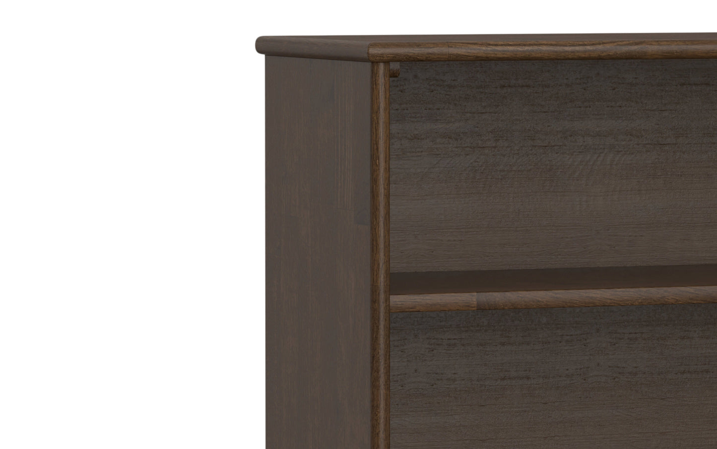 Walnut Brown Rubberwood | Draper Mid Century Low Bookcase