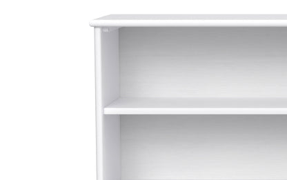 White Rubberwood | Draper Mid Century Low Bookcase