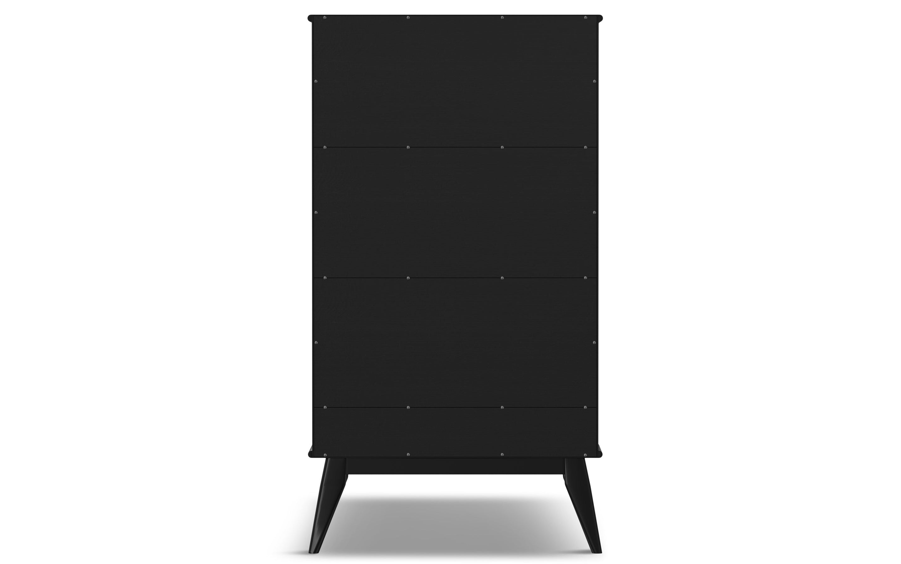 Black | Draper Mid Century 64 x 35 inch Wide Bookcase with Storage