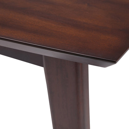 Java Brown Rubberwood | Draper Mid Century Rectangular Dining Table