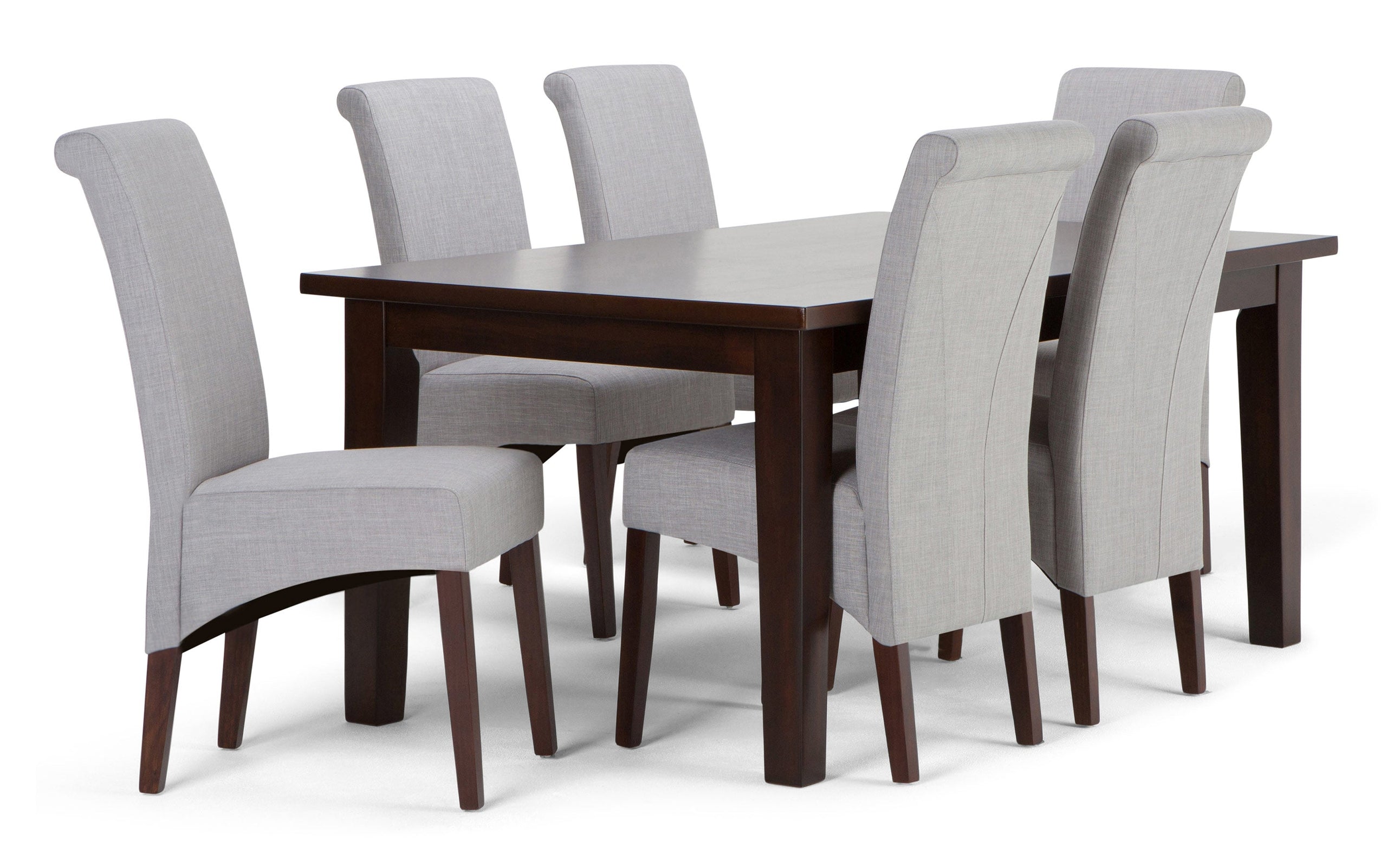 Dove Grey Vegan Leather | Avalon / Eastwood 7 Pc Dining Set