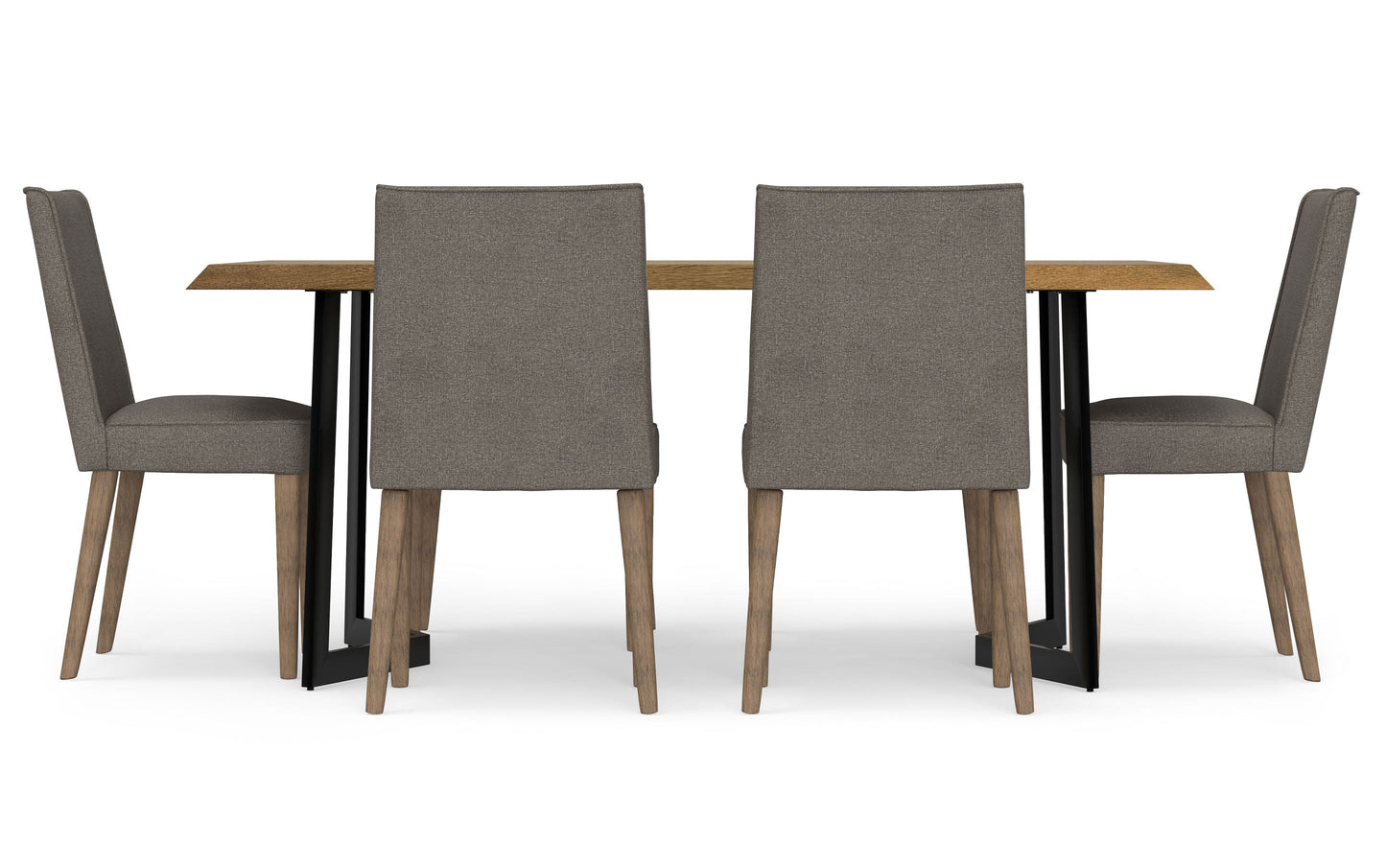 Taupe Linen Style Fabric | Bartow / Watkins 7 Piece Dining Set