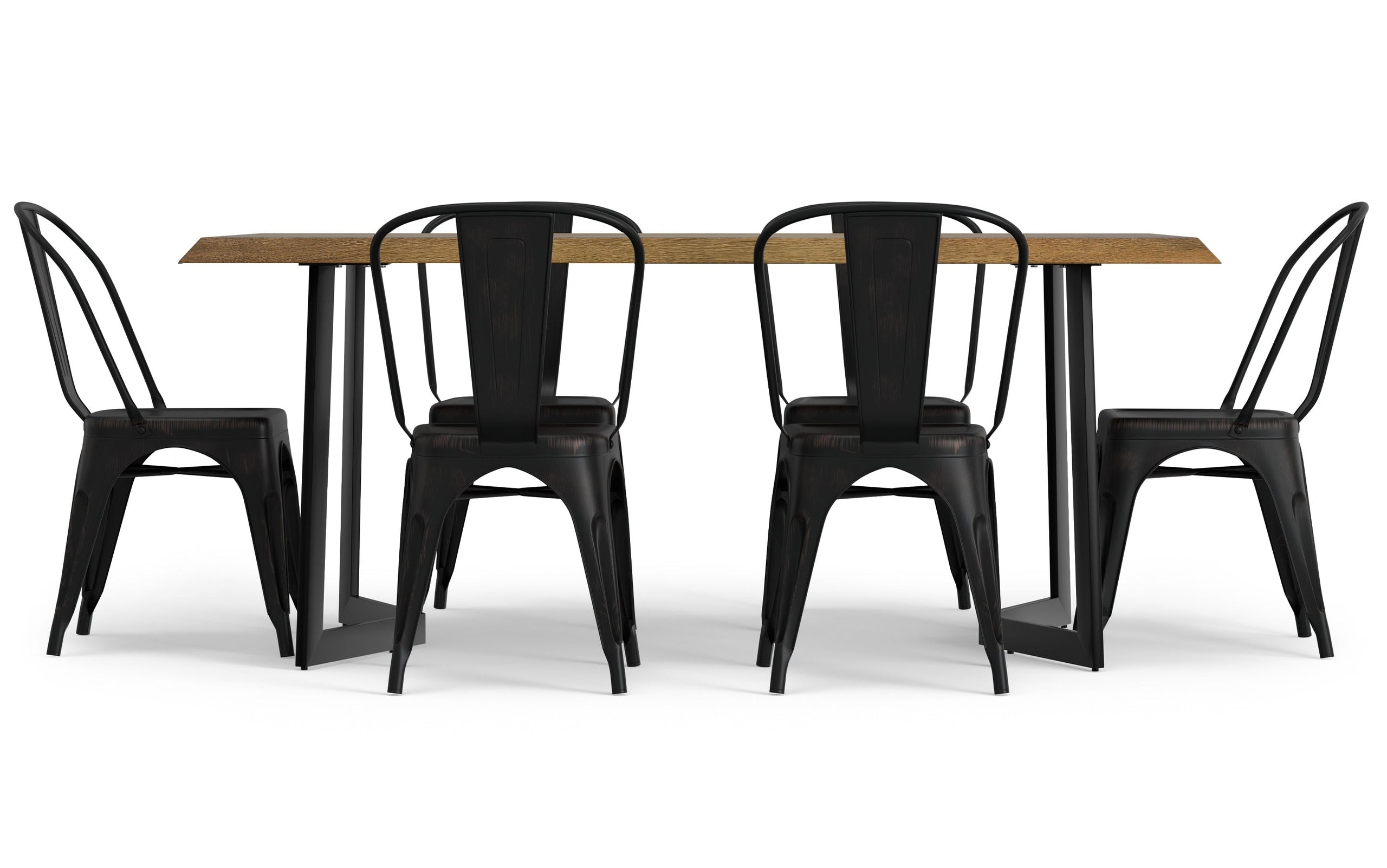 Distressed Black and Copper | Fletcher / Watkins 7 Piece Dining Set