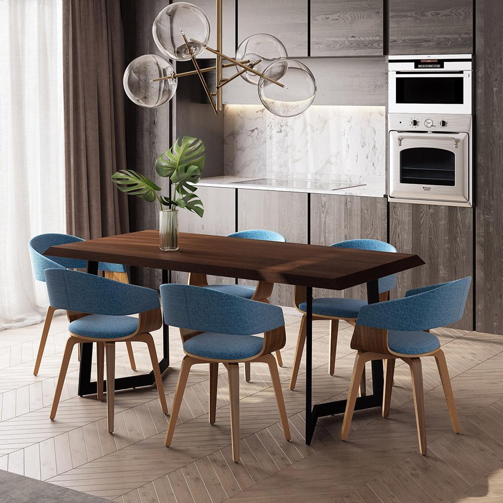 Blue 7 Piece | Lowell 7 Piece Dining Set