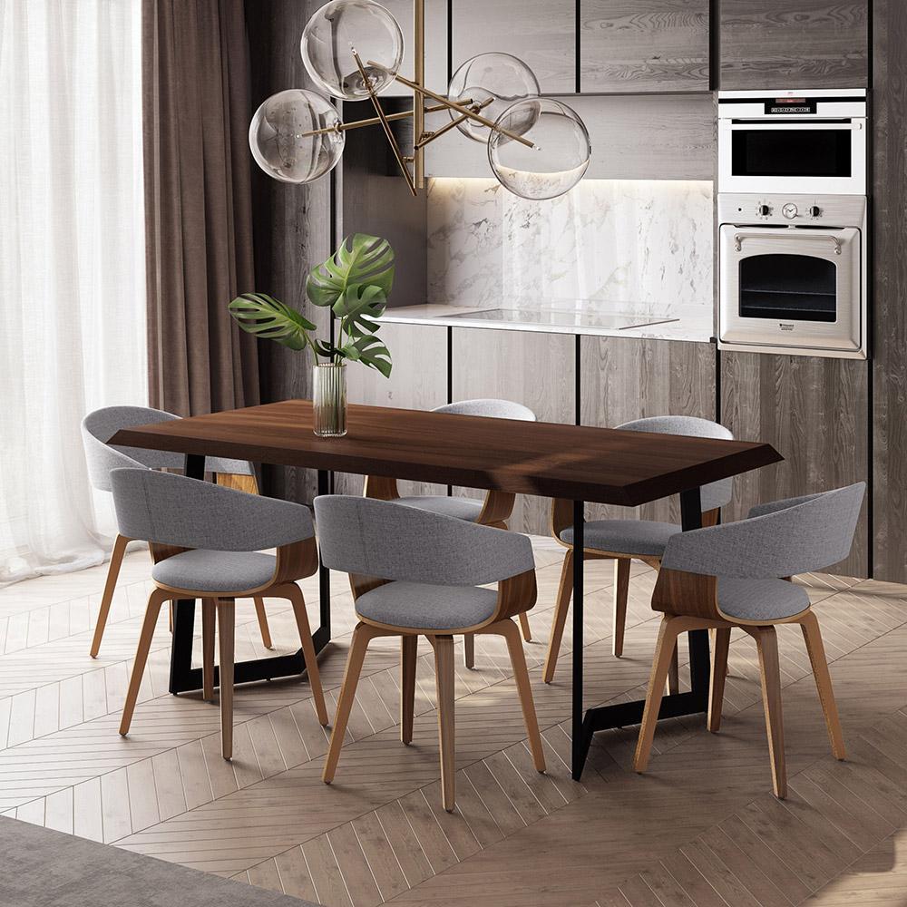 Light Grey 7 Piece | Lowell 7 Piece Dining Set