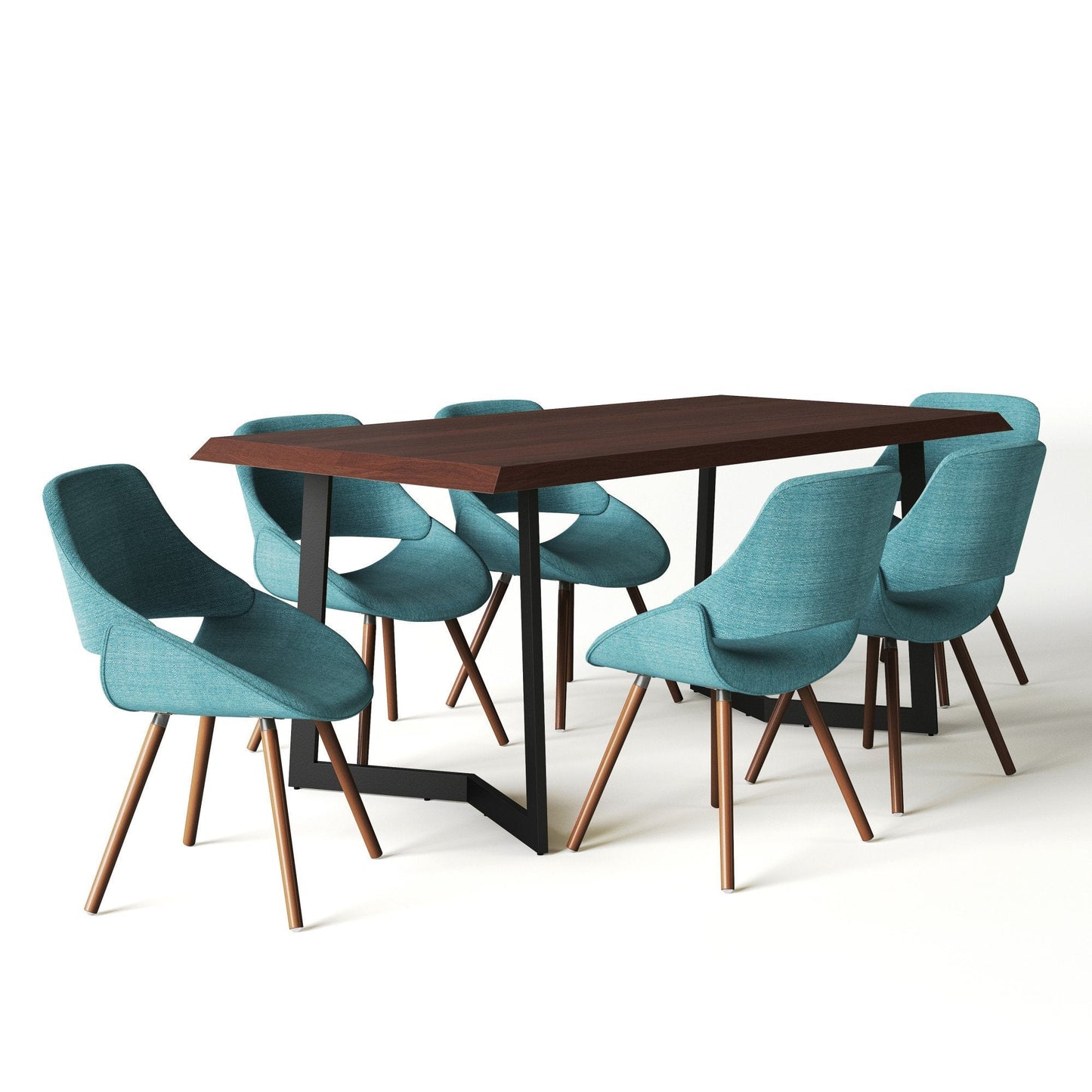 Turquoise Blue | Malden / Watkins 7 Pc Dining Set