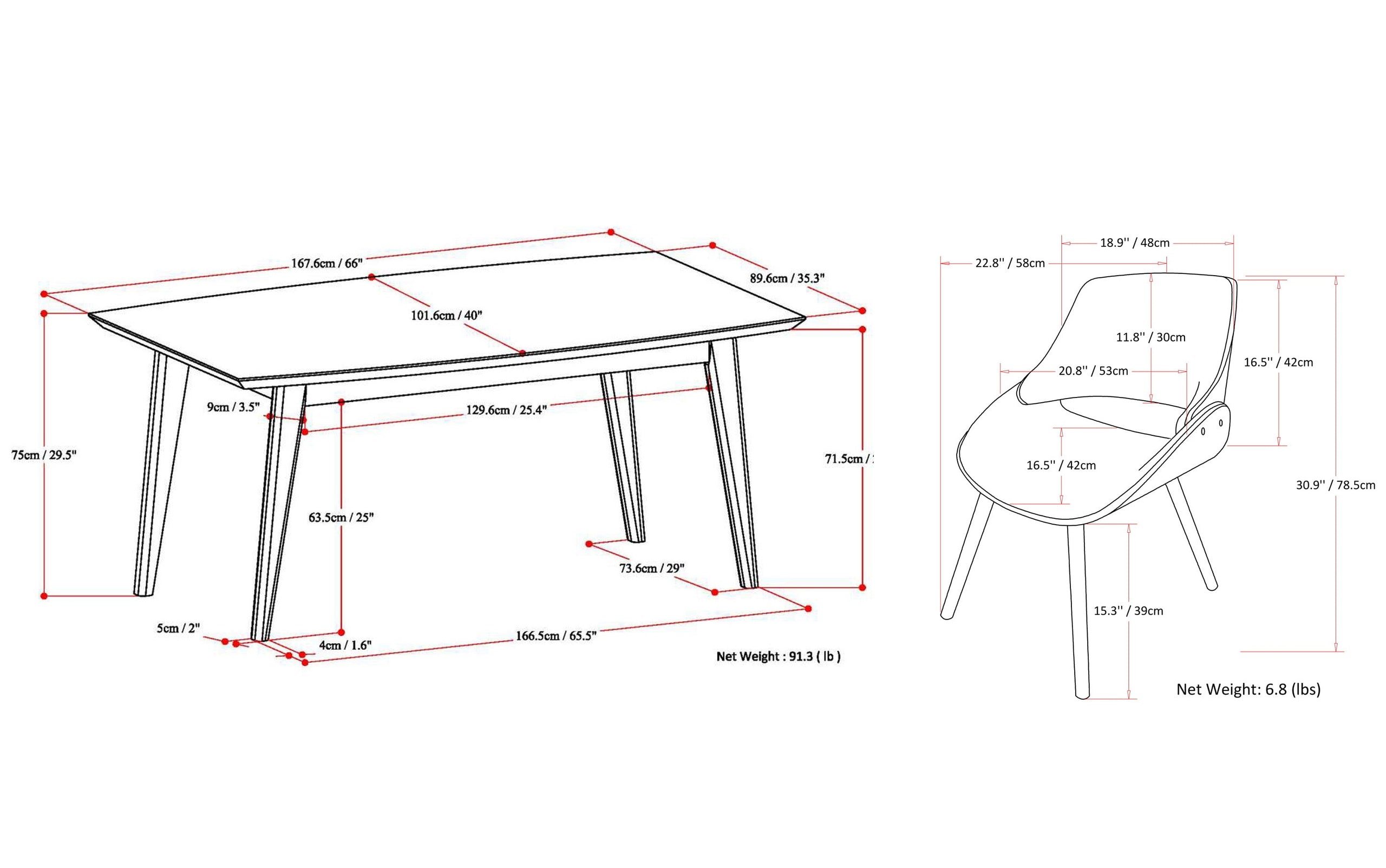 Denim Blue With Woodback | Malden V 7 Piece Dining Set