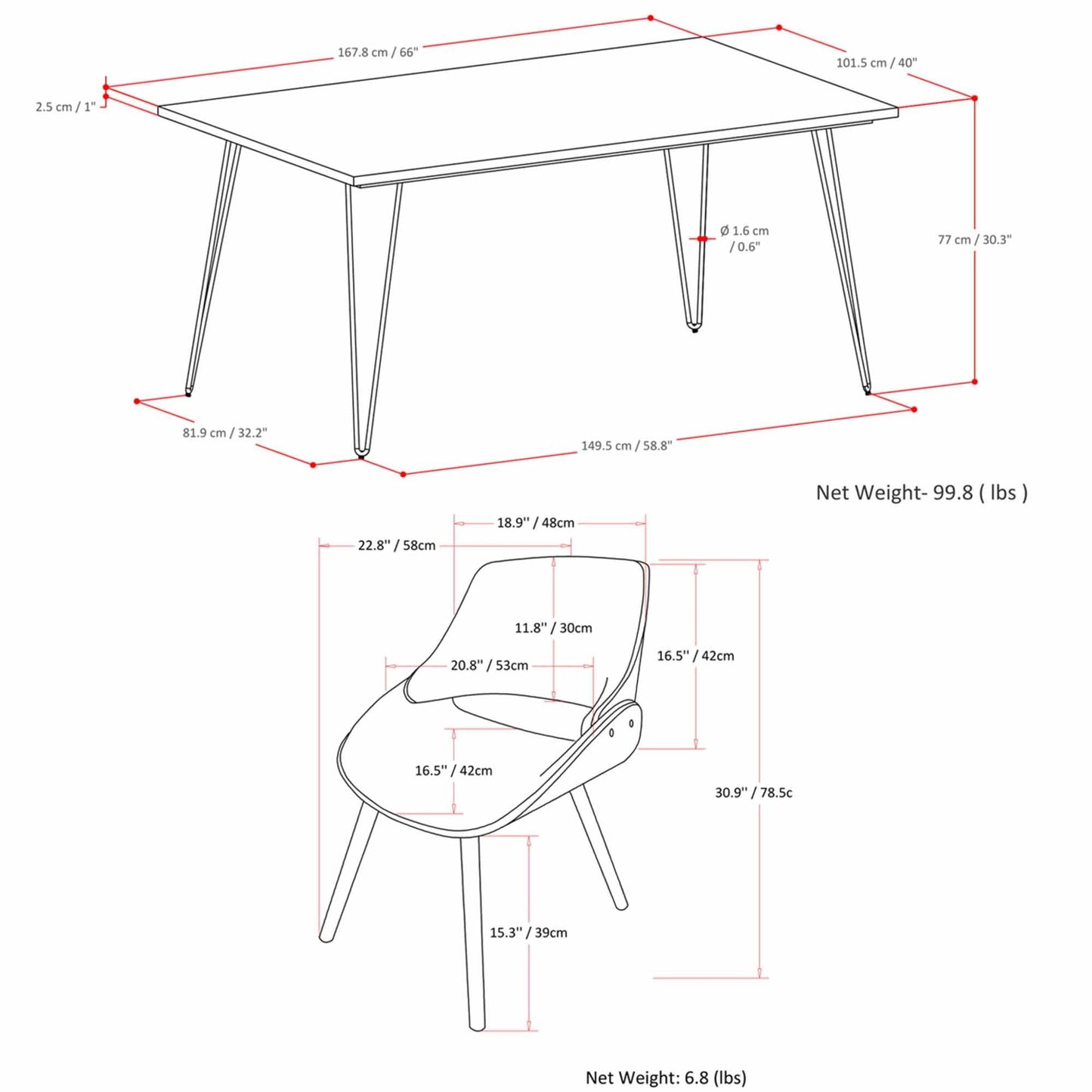 Grey and Natural Woven Fabric | Malden IV 7 Piece Dining Set