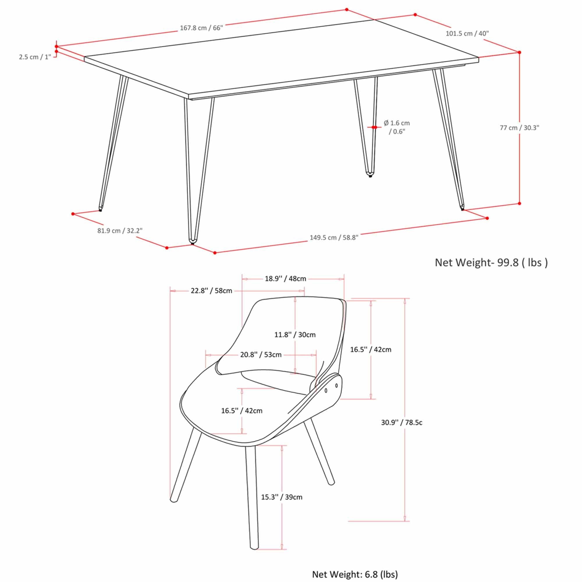 Grey and Natural Woven Fabric | Malden IV 7 Piece Dining Set