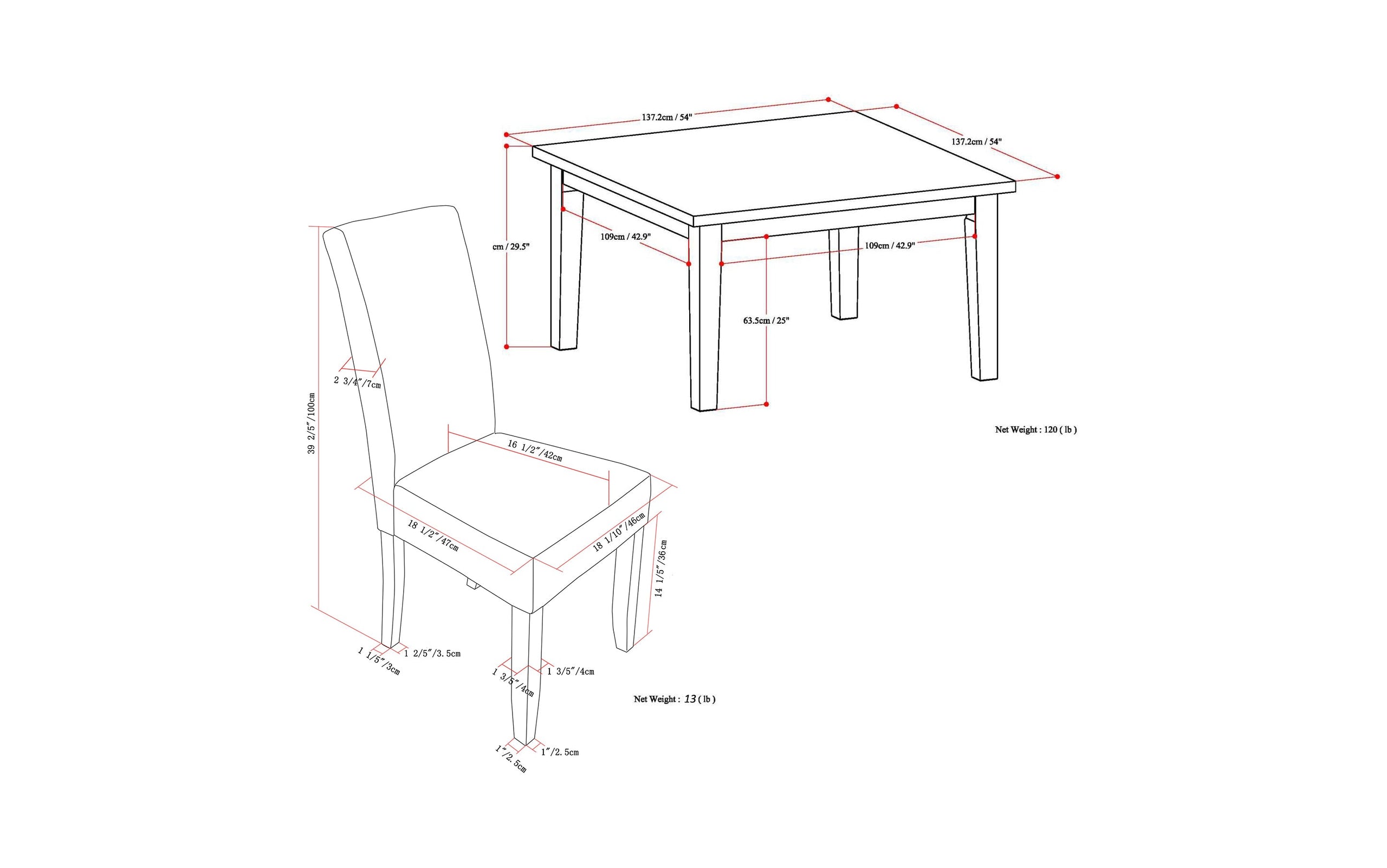 Midnight Black Vegan Leather | Acadian 9 Piece Dining Set