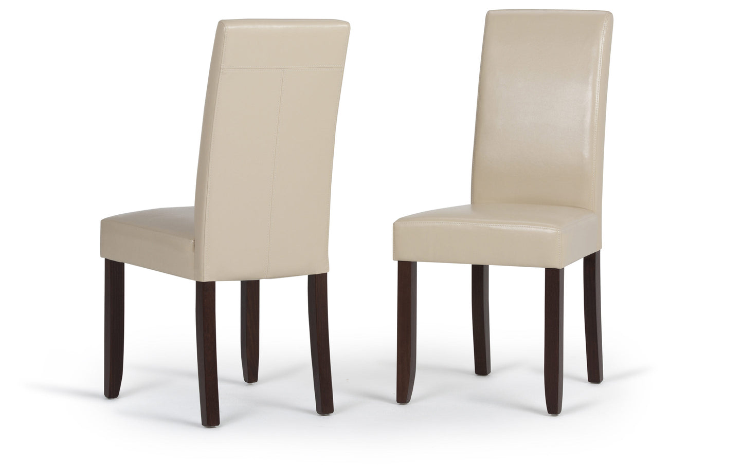 Satin Cream Vegan Leather | Acadian 9 Piece Dining Set