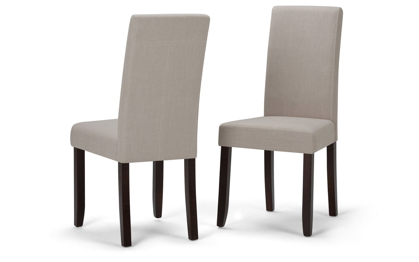 Light Beige Linen Style Fabric | Acadian 9 Piece Dining Set