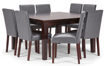 Stone Grey Vegan Leather | Ashford / Eastwood
9 Pc Dining Set