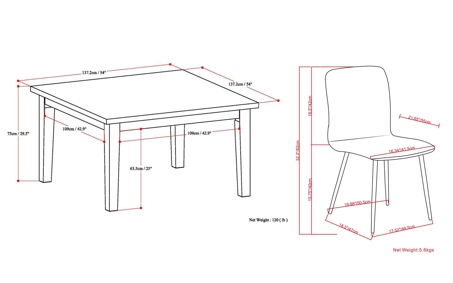 Blue | Rosemead / Eastwood 9 Piece Dining Set