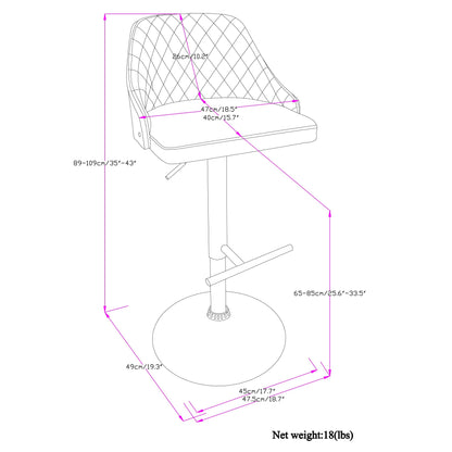 Edwin Adjustable Bar Stool