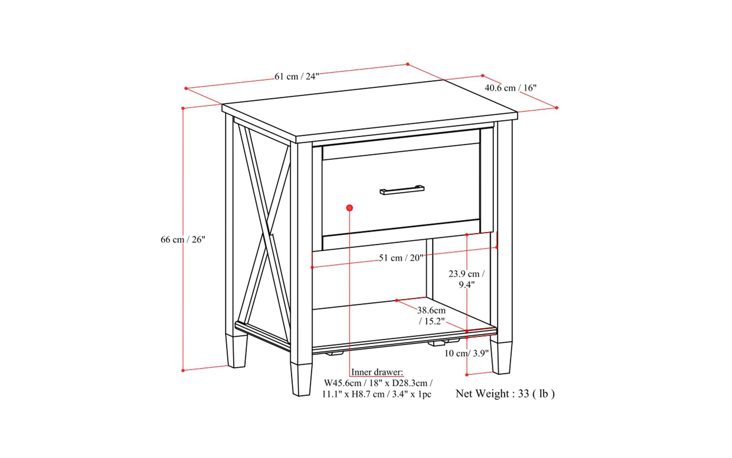 Ela Bedside Table