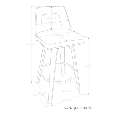 Ellison Bentwood Counter Height Stool (Set of 2)