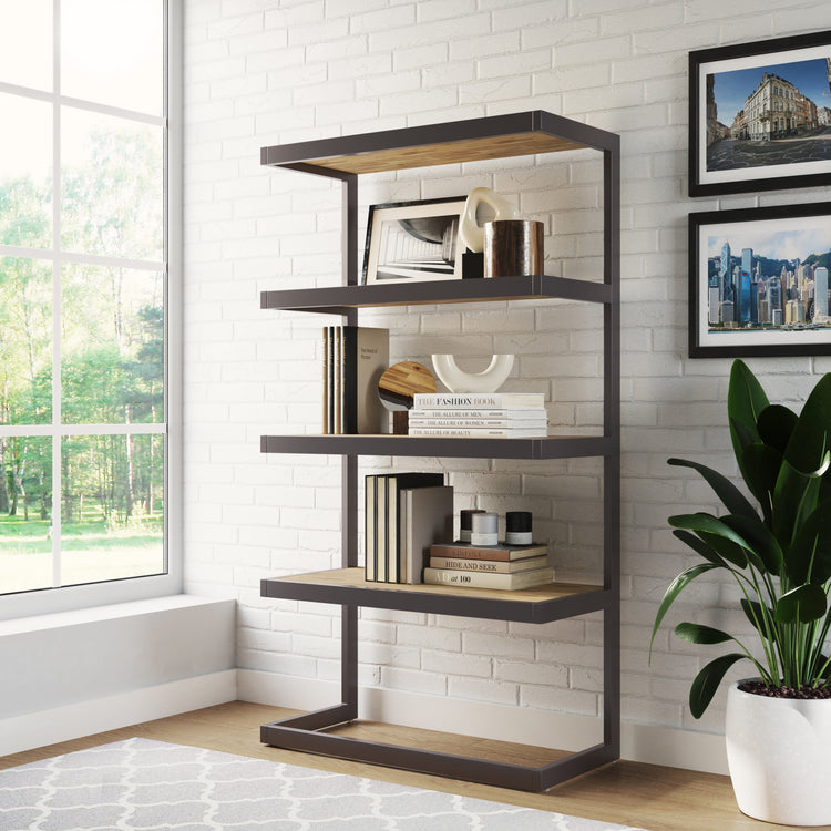 Distressed Golden Wheat | Erina Bookcase