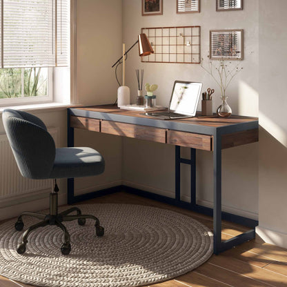 Distressed Charcoal Brown | Erina Desk