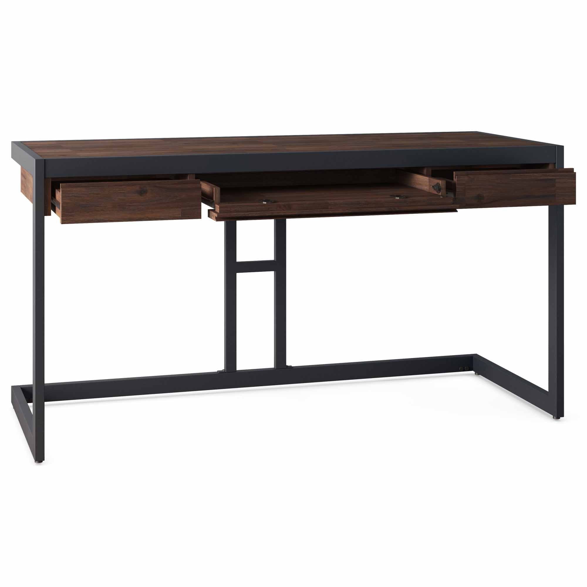 Distressed Charcoal Brown | Erina Desk