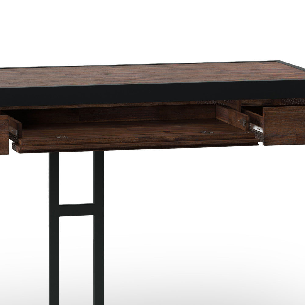 Distressed Charcoal Brown | Erina Small Desk