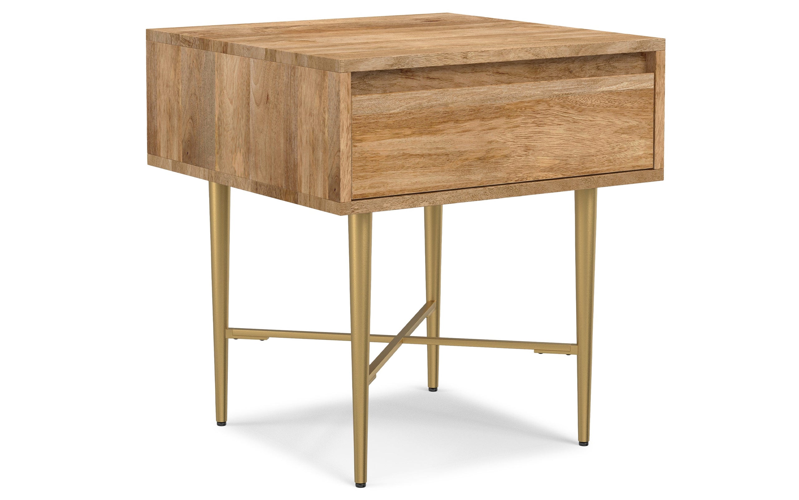 Natural Mango | Fallon End Table with Drawer