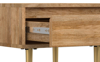 Natural Mango | Fallon End Table with Drawer