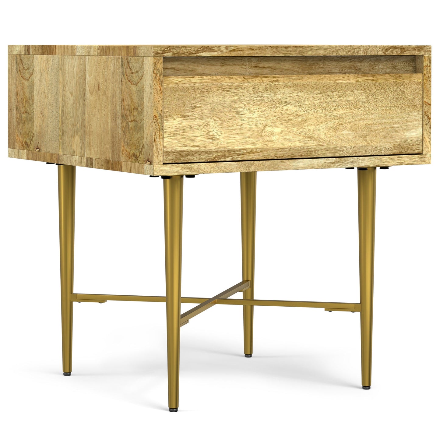 Natural Mango | Fallon End Table with Drawer