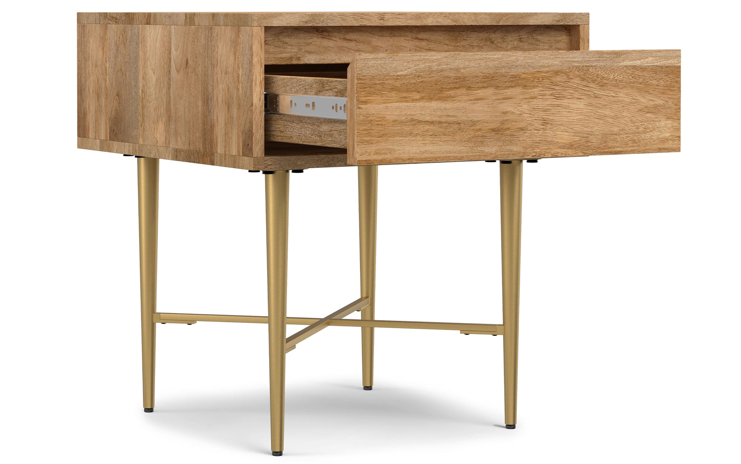 Natural Mango | Fallon End Table with Drawer