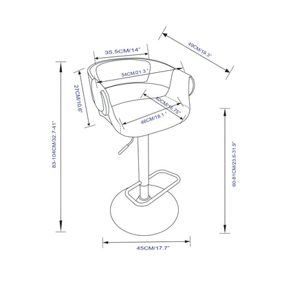 Farrell Adjustable Gas Lift Bar Stool