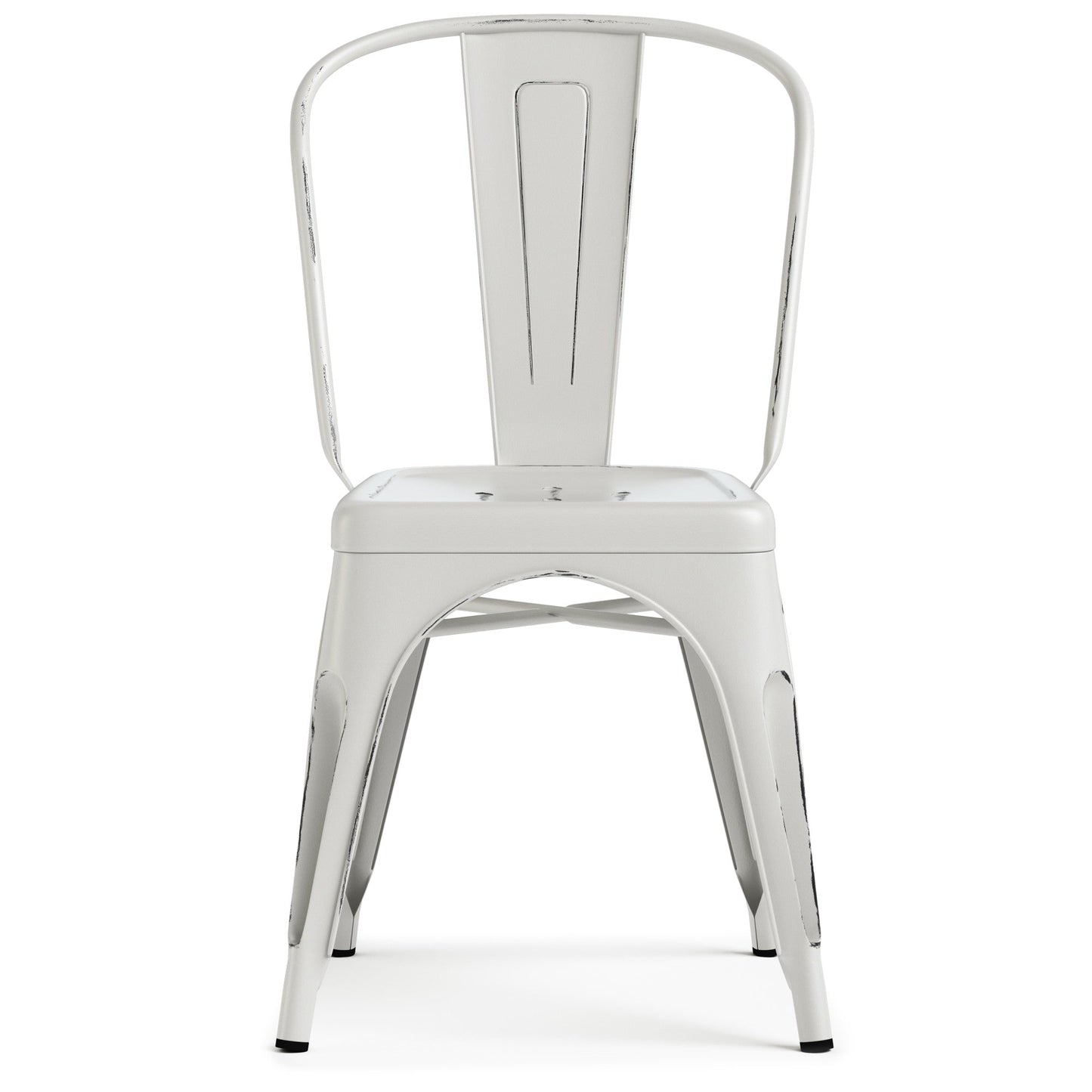 Distressed White | Fletcher Metal Dining Side Chair