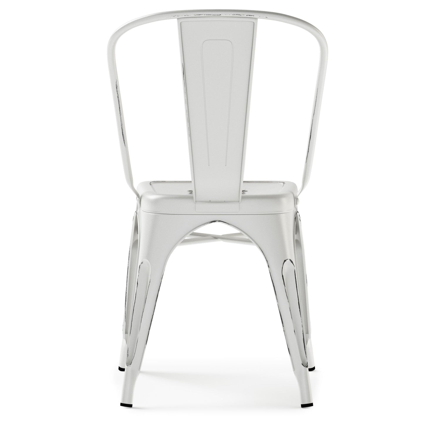 Distressed White | Fletcher Metal Dining Side Chair