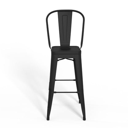 Black 30 inch | Fletcher 30 inch Metal Bar Stool (Set of 2)