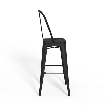 Black 30 inch | Fletcher 30 inch Metal Bar Stool (Set of 2)