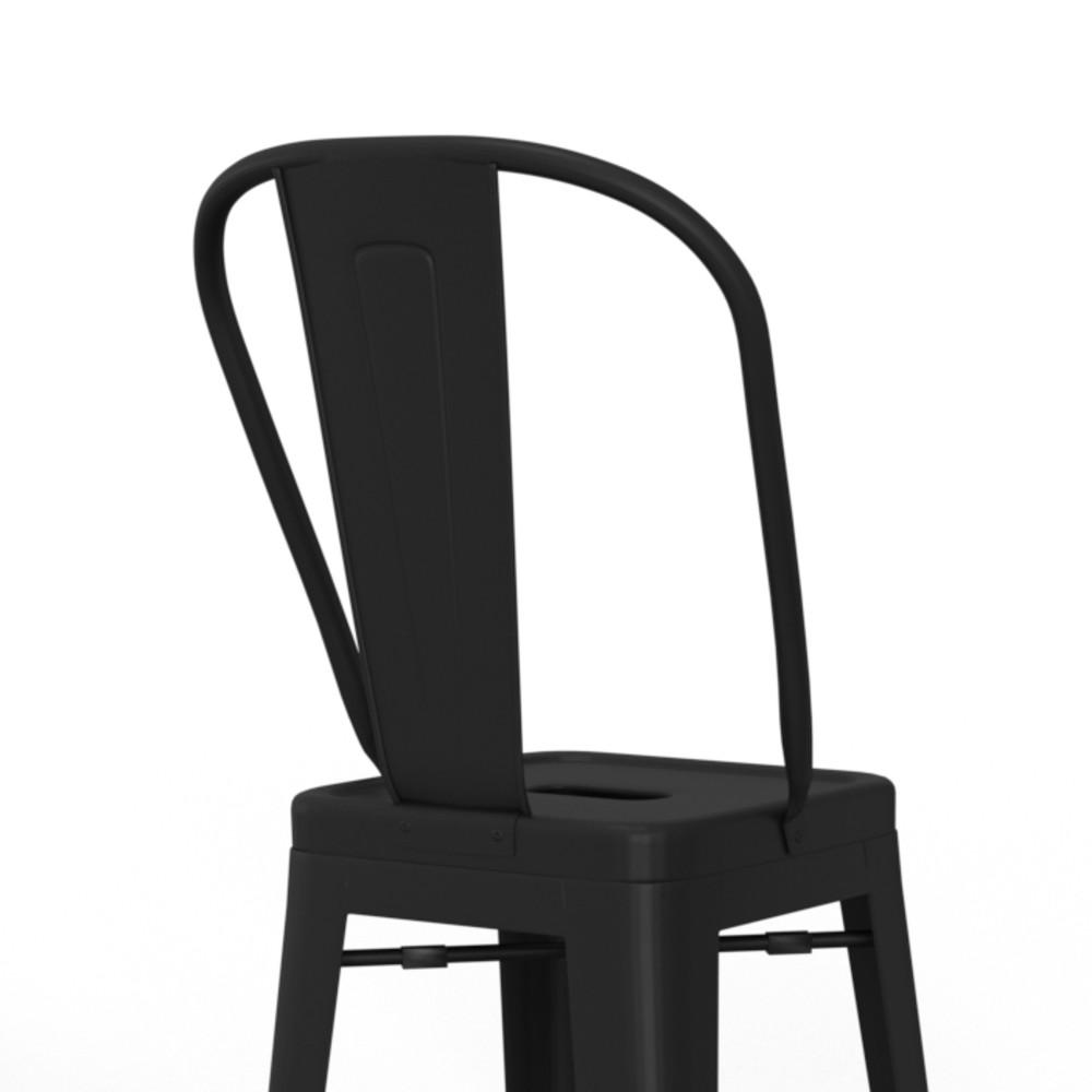 Black 30 inch | Fletcher 30 inch Metal Bar Stool (Set of 2)