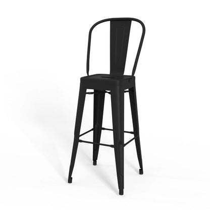 Black 30 inch | Fletcher 30 inch Metal Bar Stool (Set of 2)